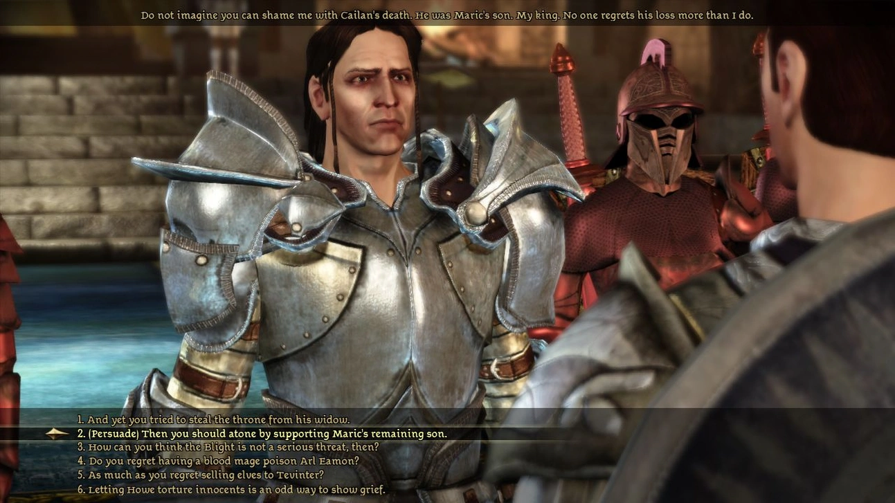 Диалог с Логейном в Dragon Age: Origins.