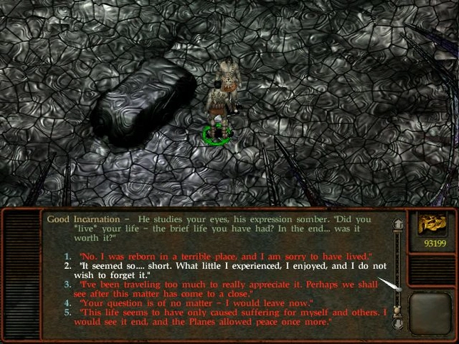 Диалог в Planescape: Torment.