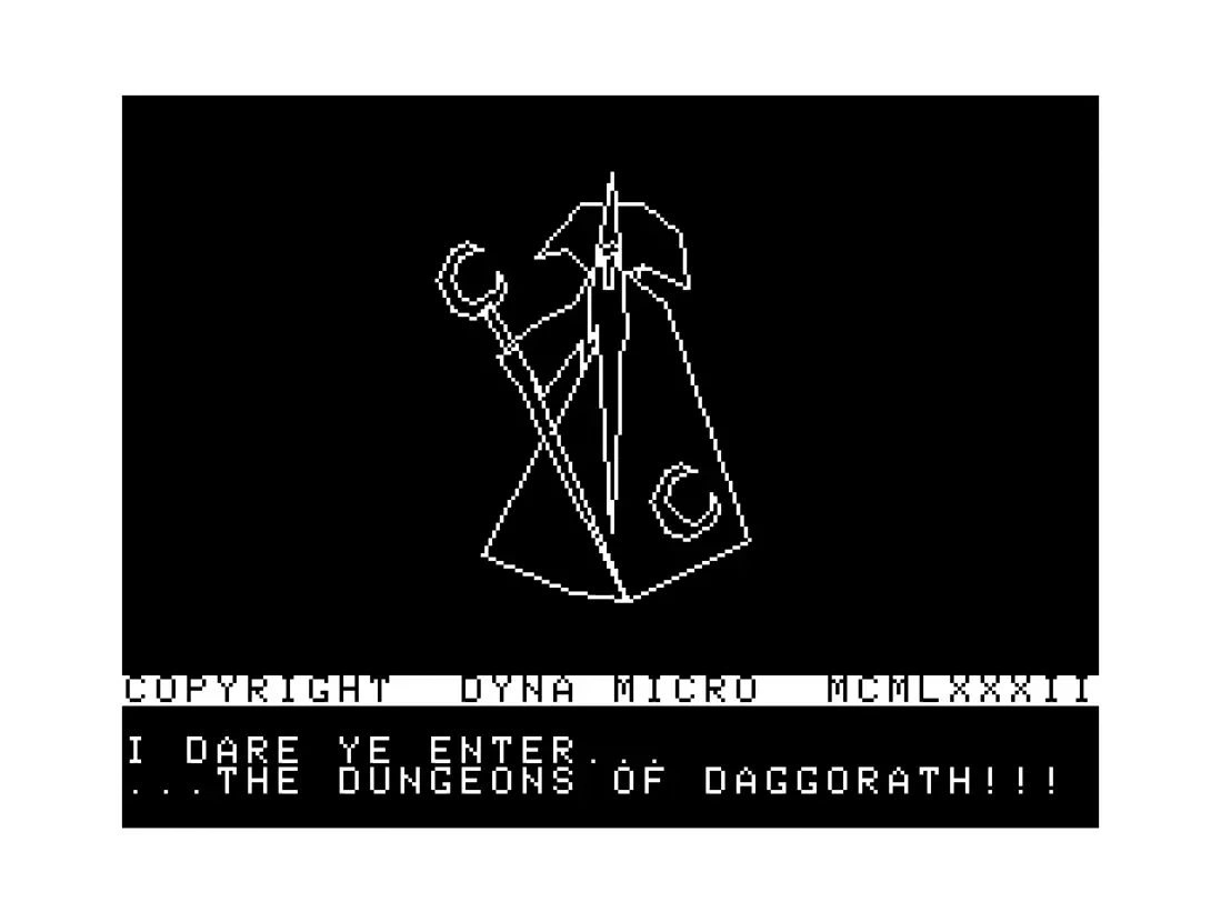 [Dungeons of Daggorath] На скриншоте: I dare ye enter…