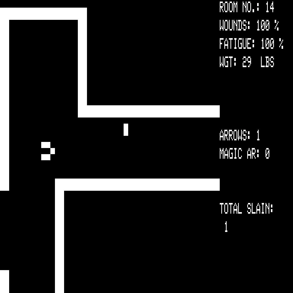 Скриншот Temple of Apshai на TRS-80