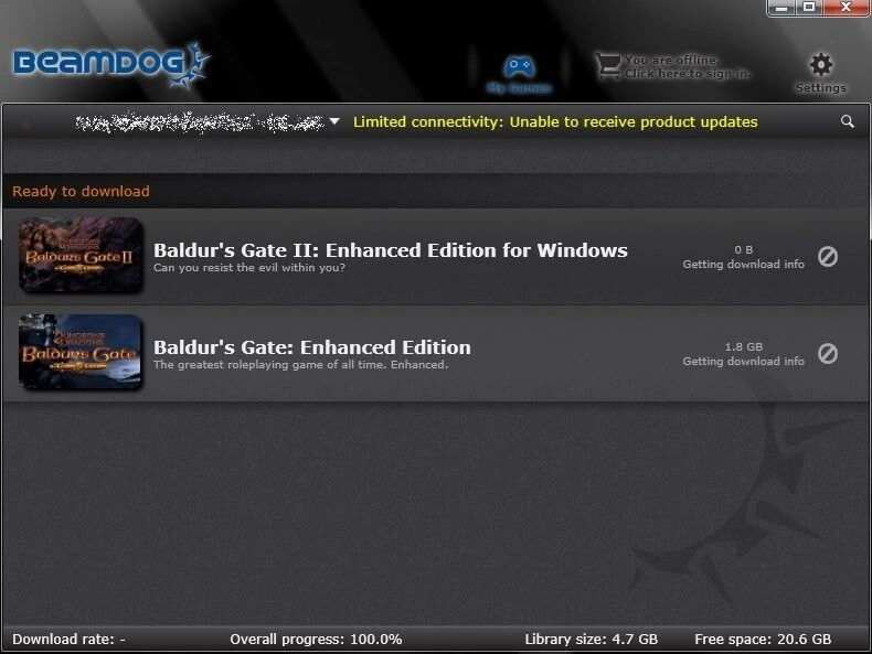 [Baldur’s Gate: Enhanced Edition] Beamdog Client.