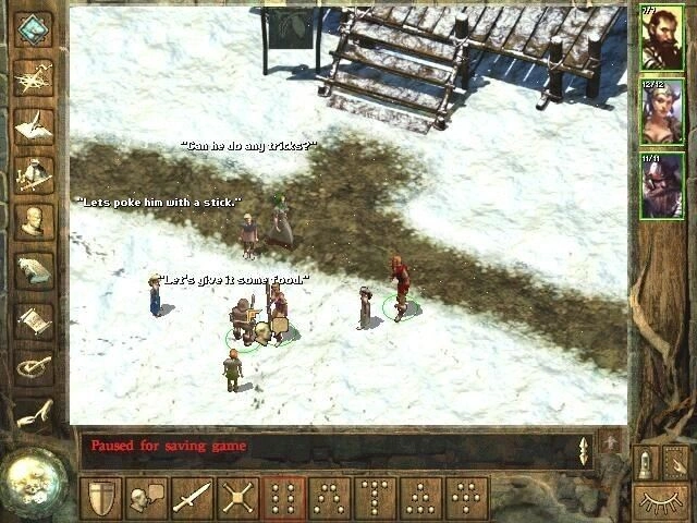 [Icewind Dale] На скриншоте: Отличительная черта — обилие снега.