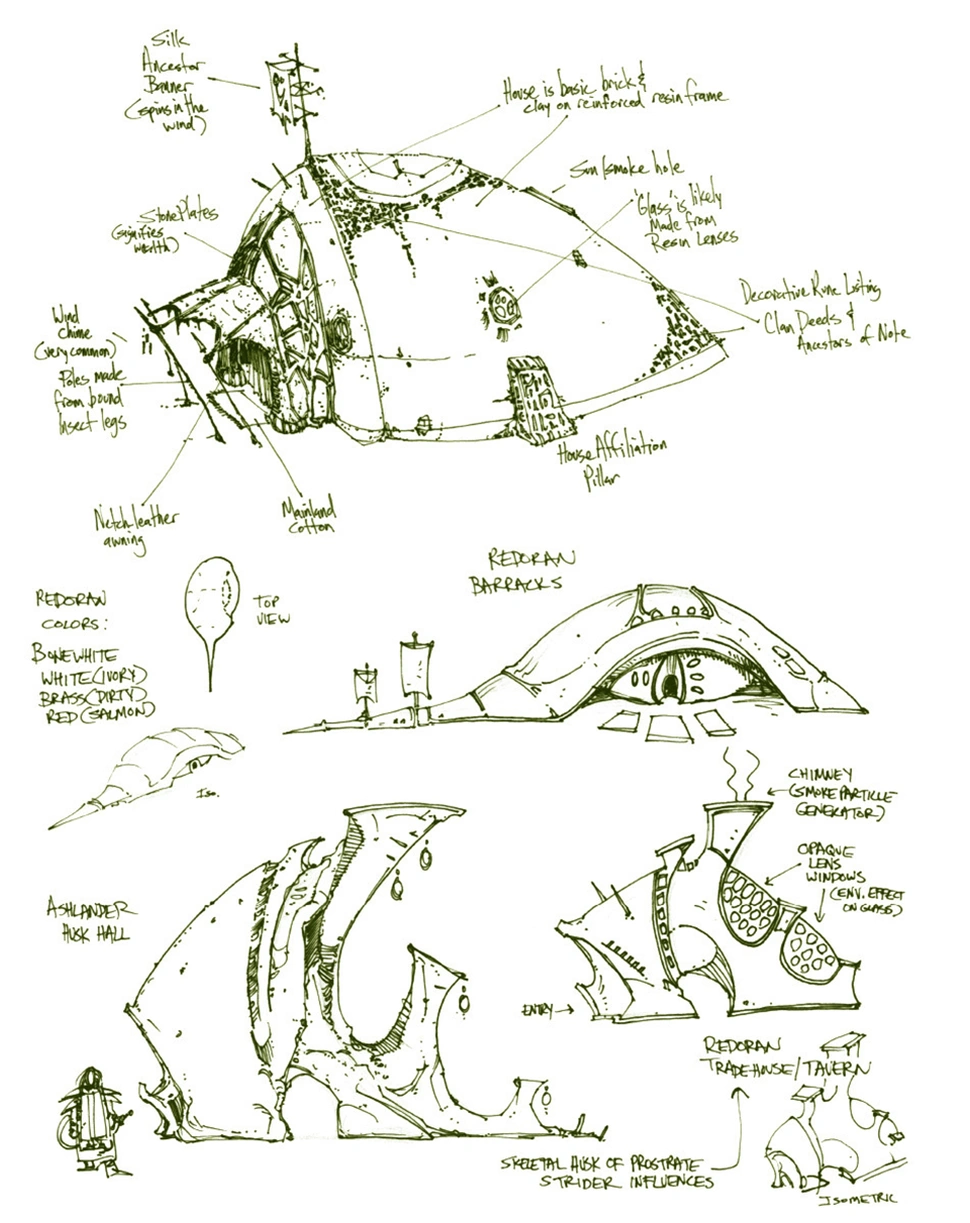 [The Elder Scrolls III: Morrowind] Концепт строений Редоран