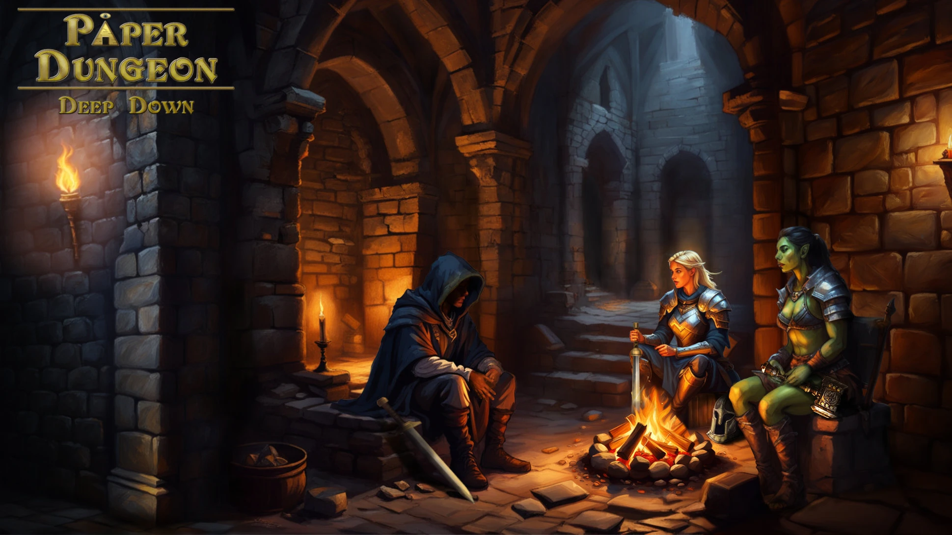 Анонсирована пошаговая «бродилка по подземельям» Paper Dungeon — Deep Down