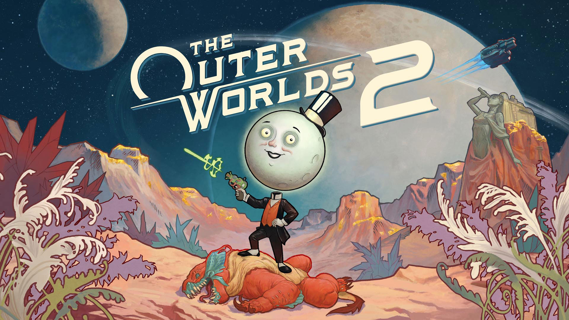 Скриншоты The Outer Worlds 2 в 4K key art.